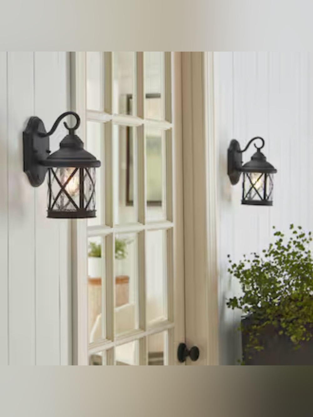 allen + roth Castine SET OF TWO outdoor 10-in H Oil-rubbed Bronze Hardwired